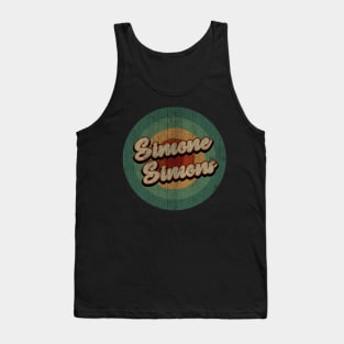 Circle Retro Vintage Simone Simons Tank Top